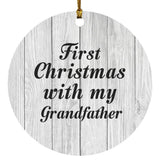 First Christmas With My Grandfather - Circle Ornament F
