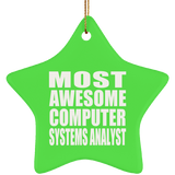 Most Awesome Computer Systems Analyst - Star Ornament