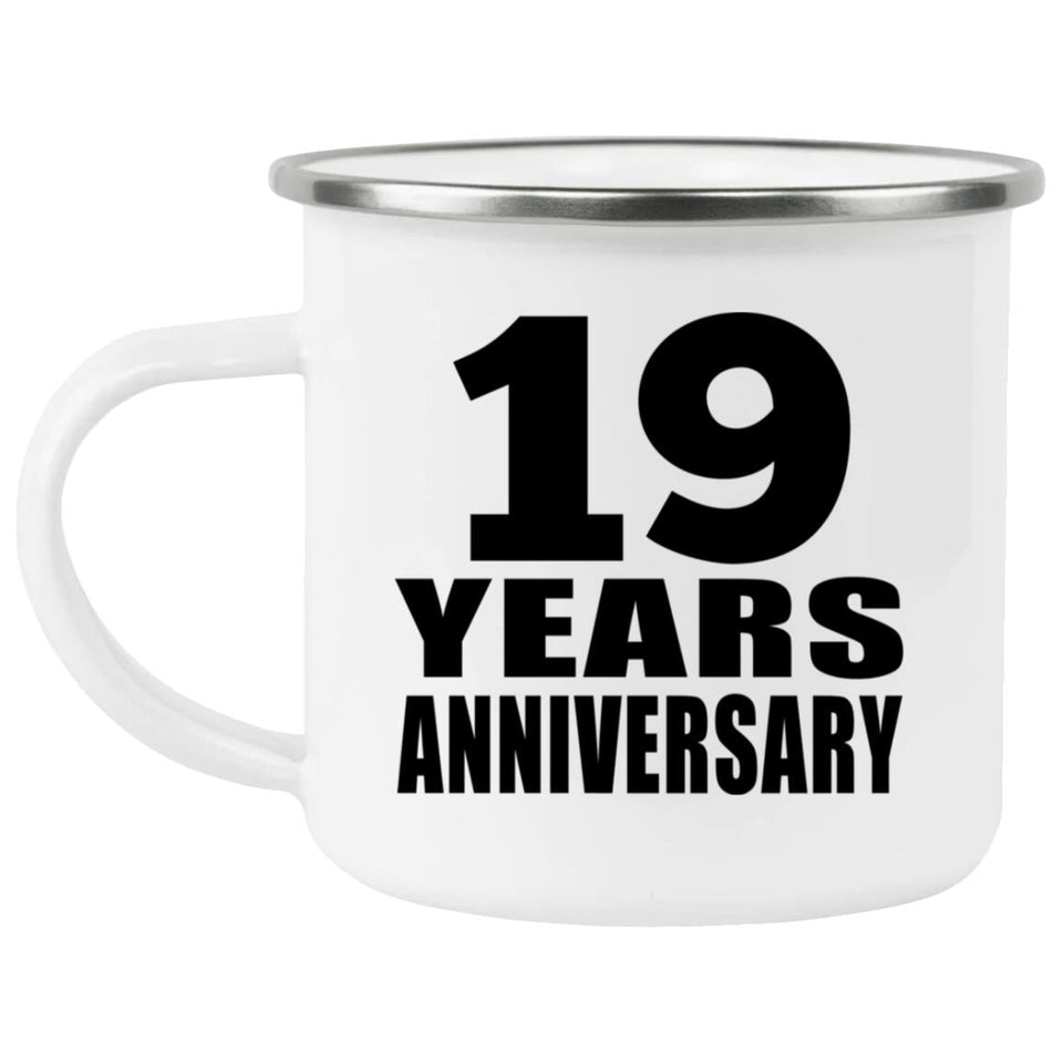 19th Anniversary 19 Years - 12oz Camping Mug
