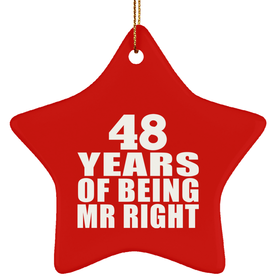 48th Anniversary 48 Years Of Being Mr Right - Star Ornament