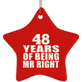 48th Anniversary 48 Years Of Being Mr Right - Star Ornament
