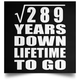 17th Anniversary Square Root of 289 Years Lifetime To Go - Poster Square