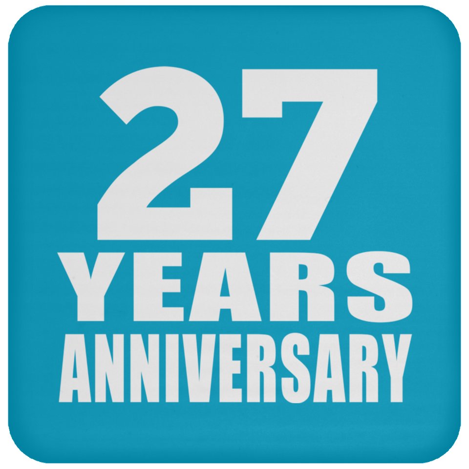 27th Anniversary 27 Years - Drink Coaster