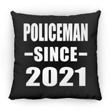 Policeman Since 2021 - Throw Pillow Black