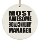 Most Awesome Social Community Manager - Circle Ornament
