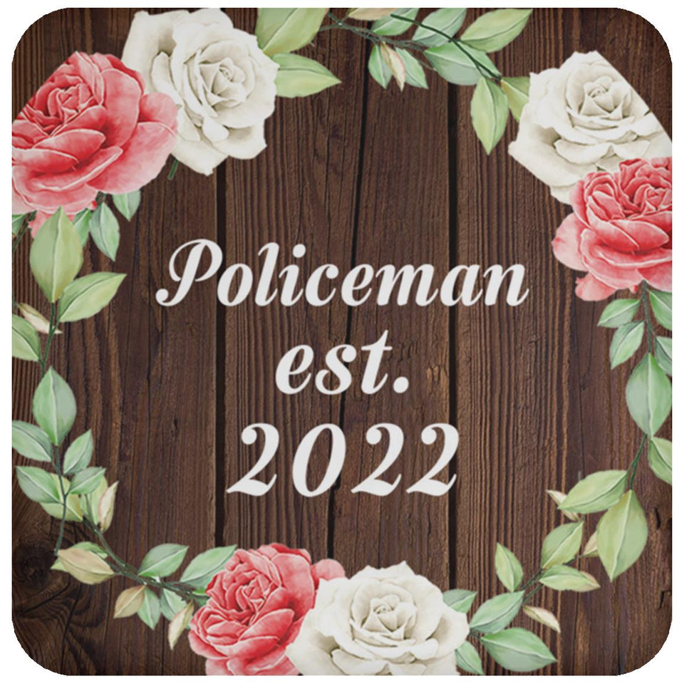 Policeman Established Est. 2022 - Drink Coaster A