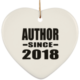 Author Since 2018 - Heart Ornament