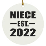 Niece Established EST. 2022 - Circle Ornament