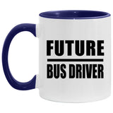 Future Bus Driver - 11oz Accent Mug Purple