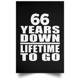 66th Anniversary 66 Years Down Lifetime To Go - Poster Portrait