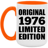 48th Birthday Original 1976 Limited Edition - 15oz Accent Mug Orange