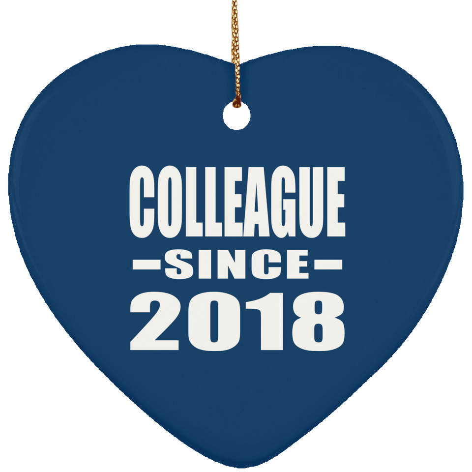 Colleague Since 2018 - Heart Ornament