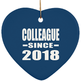 Colleague Since 2018 - Heart Ornament