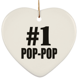 Number One #1 Pop-Pop - Heart Ornament