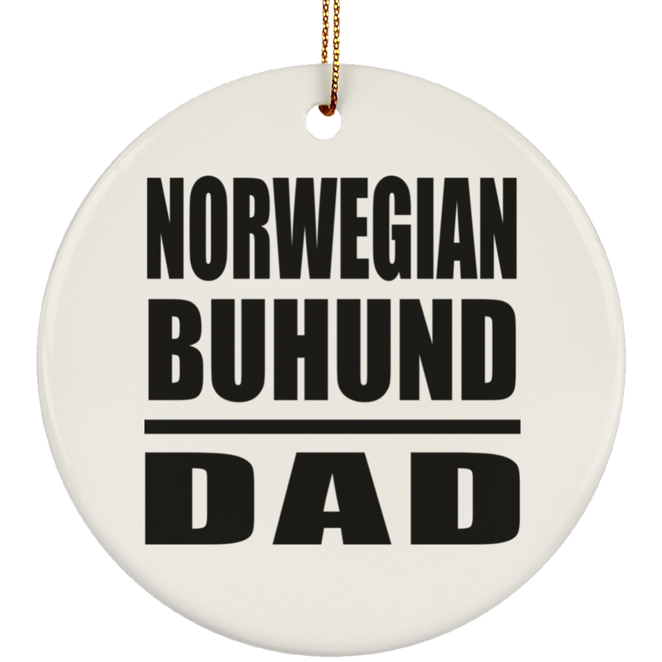 Norwegian Buhund Dad - Circle Ornament