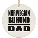 Norwegian Buhund Dad - Circle Ornament