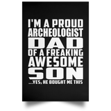 Proud Archeologist Dad Of Awesome Son - Poster Portrait