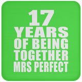 17th Anniversary 17 Years Of Being Mrs Perfect - Drink Coaster