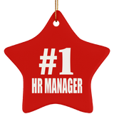 Number One #1 HR Manager - Star Ornament
