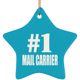 Number One #1 Mail Carrier - Star Ornament
