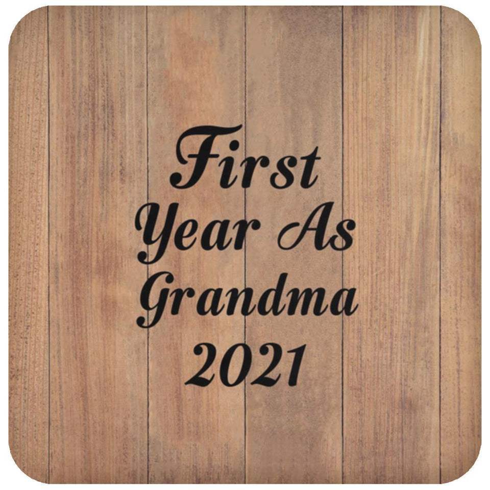 First Year As Grandma 2021 - Drink Coaster C