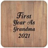 First Year As Grandma 2021 - Drink Coaster C