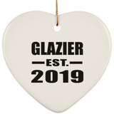 Glazier Established EST. 2019 - Heart Ornament