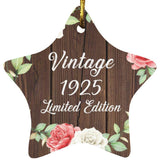 99th Birthday Vintage 1925 Limited Edition - Star Ornament A