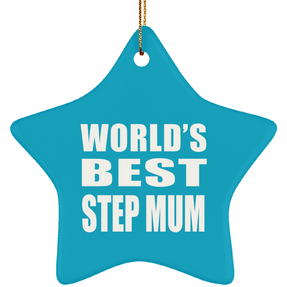 World's Best Step Mum - Star Ornament