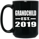 Grandchild Established EST. 2019 - 15oz Coffee Mug Black