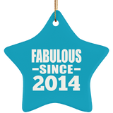 10th Birthday Fabulous Since 2014 - Star Ornament