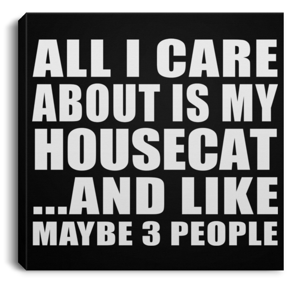 All I Care About Is My Housecat - Canvas Square