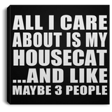All I Care About Is My Housecat - Canvas Square
