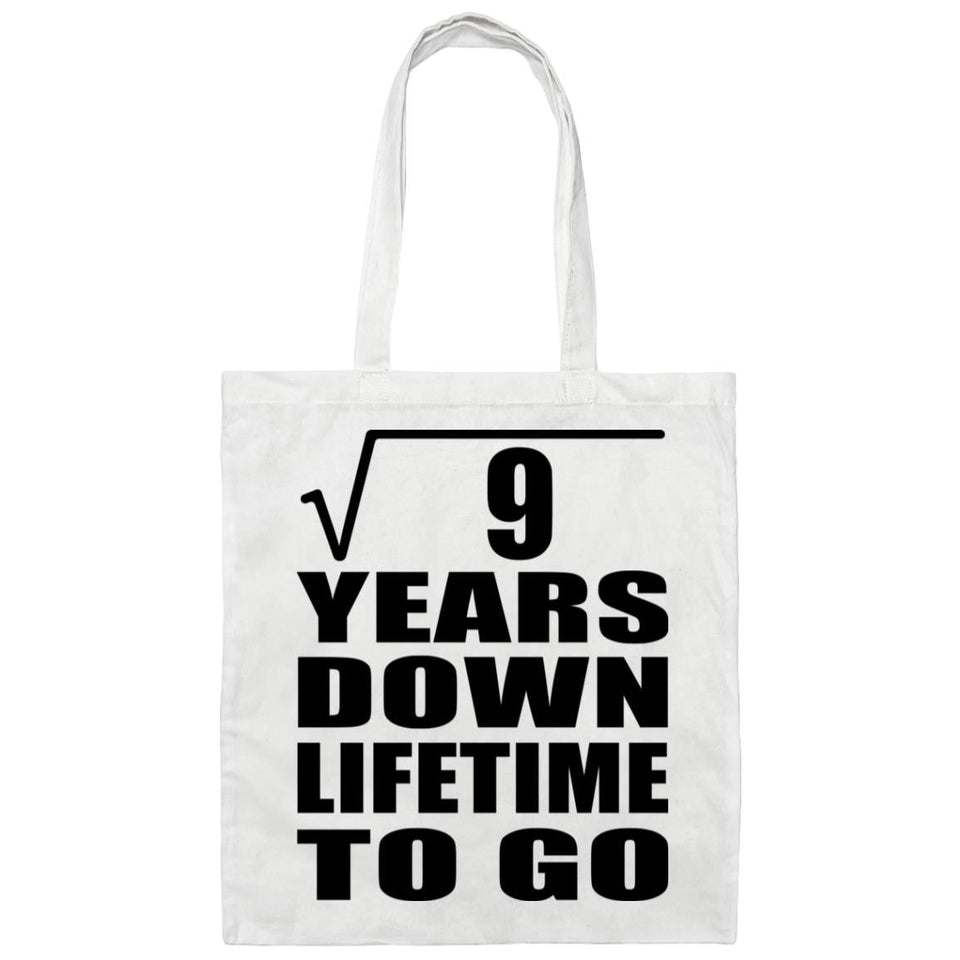 3rd Anniversary Square Root of 9 Years Lifetime To Go - Tote Bag White