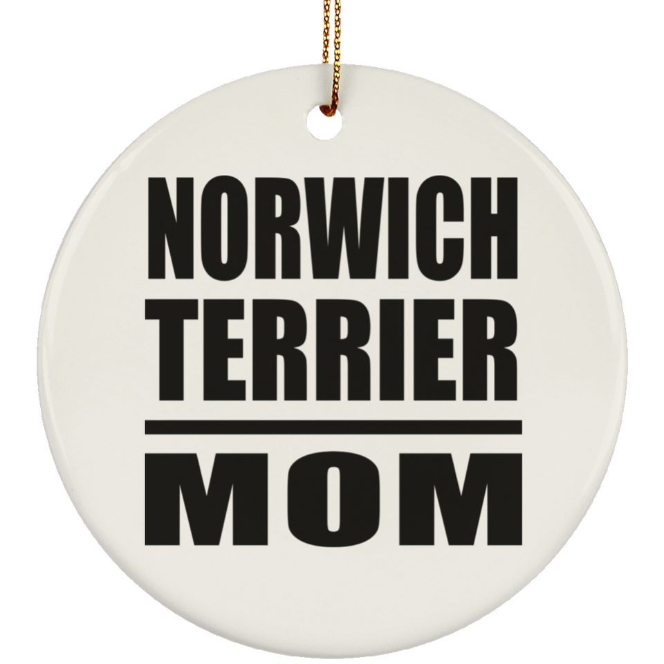 Norwich Terrier Mom - Circle Ornament