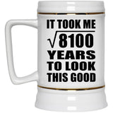 90th Birthday Took Square Root of 8100 Years To Look Good - Beer Stein