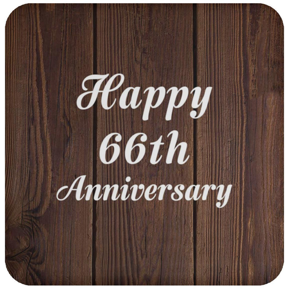 Happy 66th Anniversary - Drink Coaster D