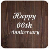 Happy 66th Anniversary - Drink Coaster D