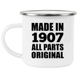 117th Birthday Made in 1907 All Parts Original - 12oz Camping Mug