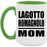 Lagotto Romagnolo Mom - 15oz Accent Mug Green