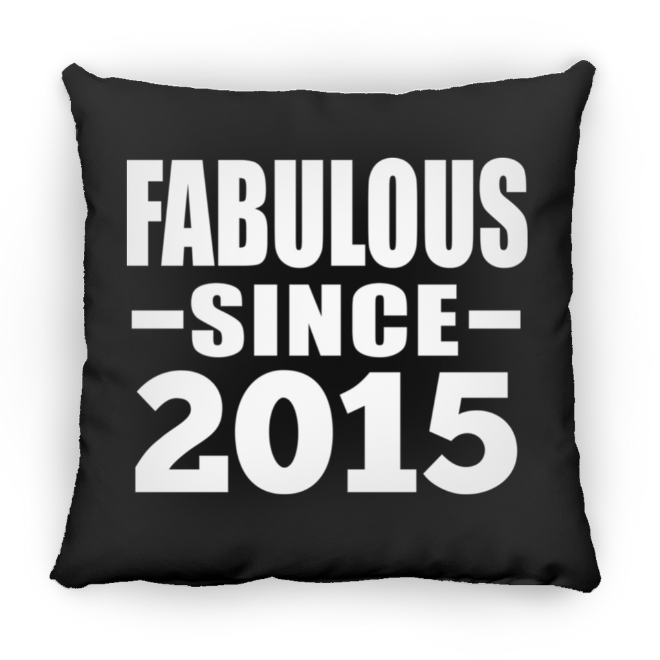 9th Birthday Fabulous Since 2015 - Throw Pillow Black