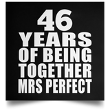 46th Anniversary 46 Years Of Being Mrs Perfect - Poster Square