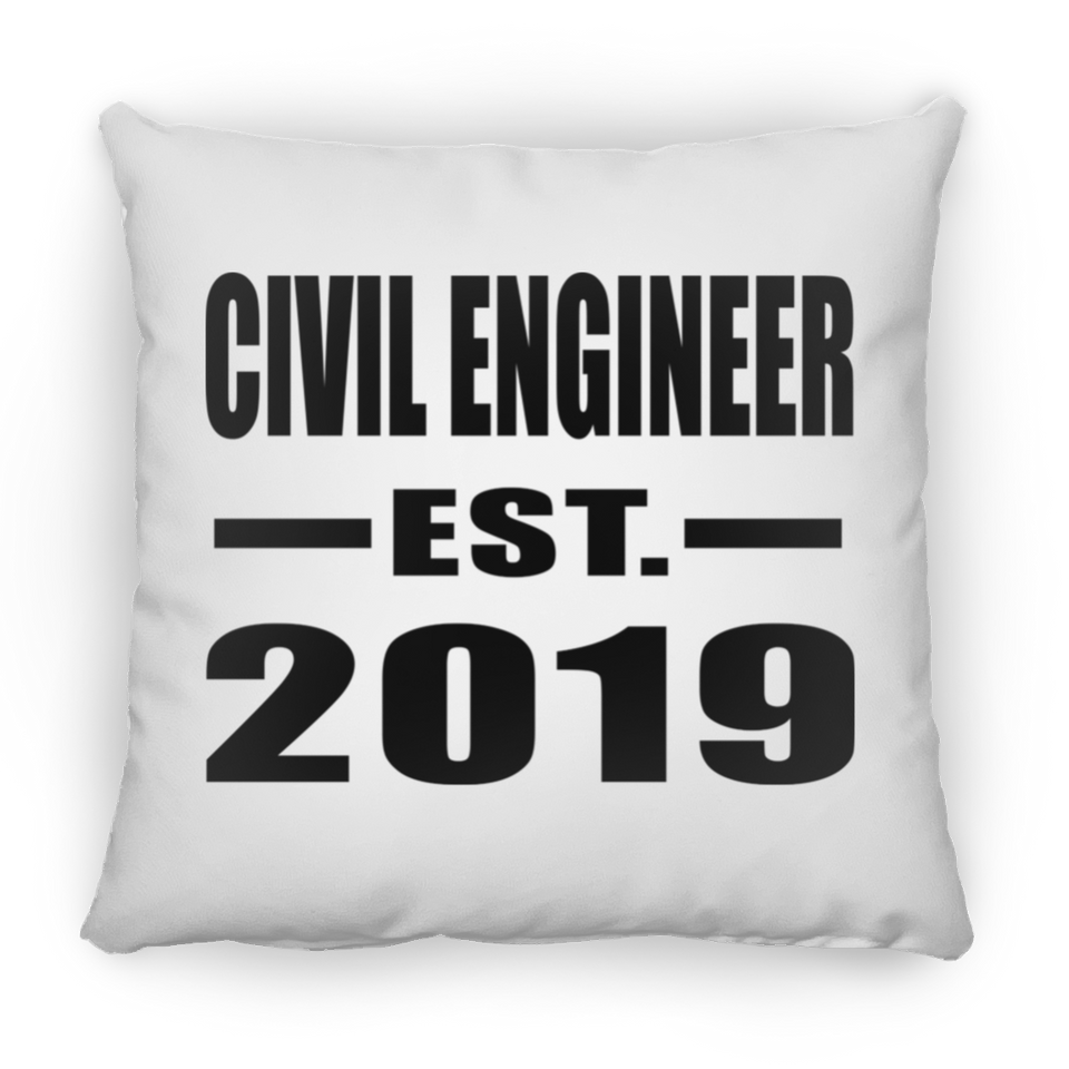 Civil Engineer Established EST. 2019 - Throw Pillow