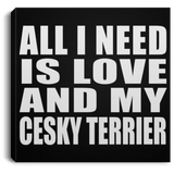 All I Need Is Love And My Cesky Terrier - Canvas Square