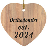 Orthodontist Established Est. 2024 - Heart Ornament C