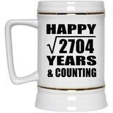 Happy 52nd Anniversary Square Root of 2704 Years & Counting - Beer Stein