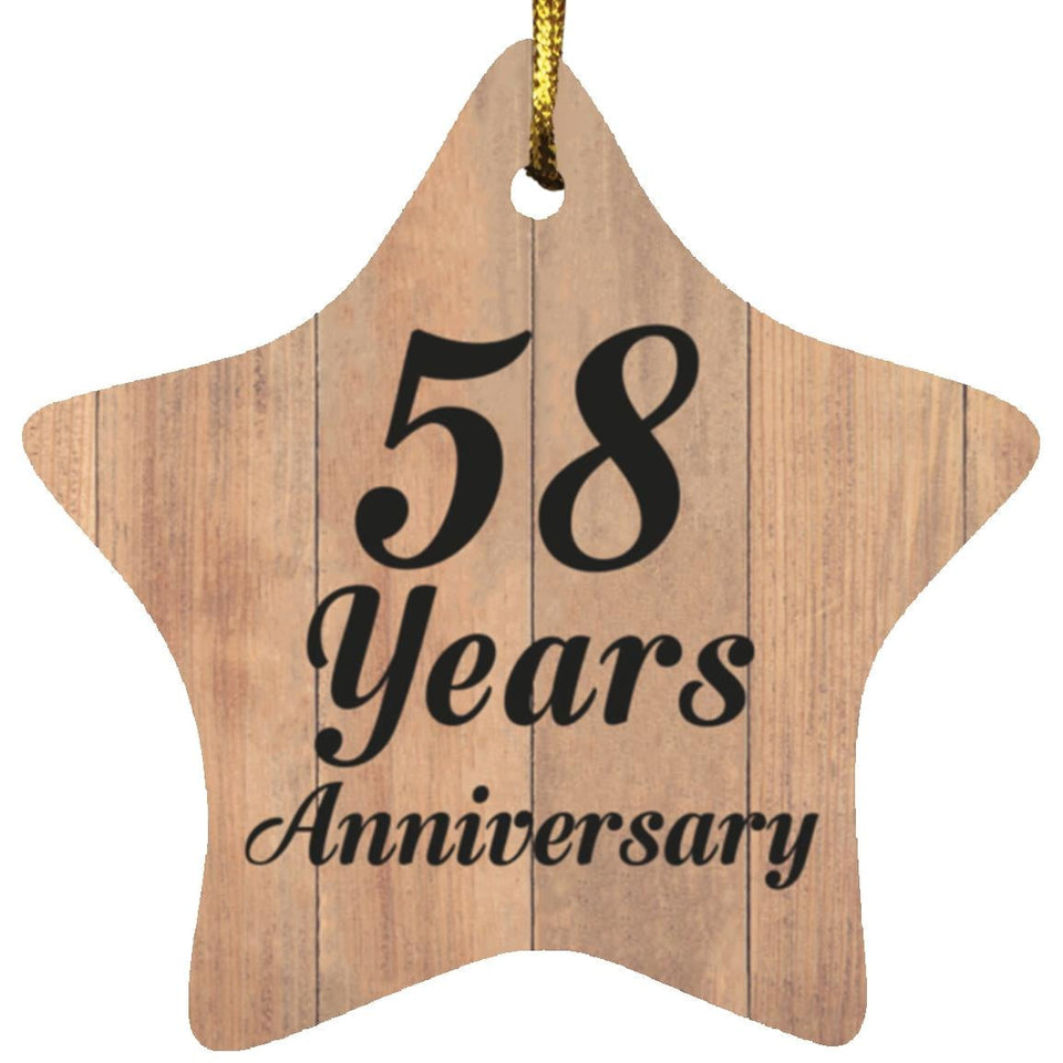 58th Anniversary 58 Years Anniversary - Star Ornament C