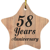 58th Anniversary 58 Years Anniversary - Star Ornament C