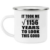 34th Birthday Took Square Root of 1156 Years To Look Good - 12oz Camping Mug