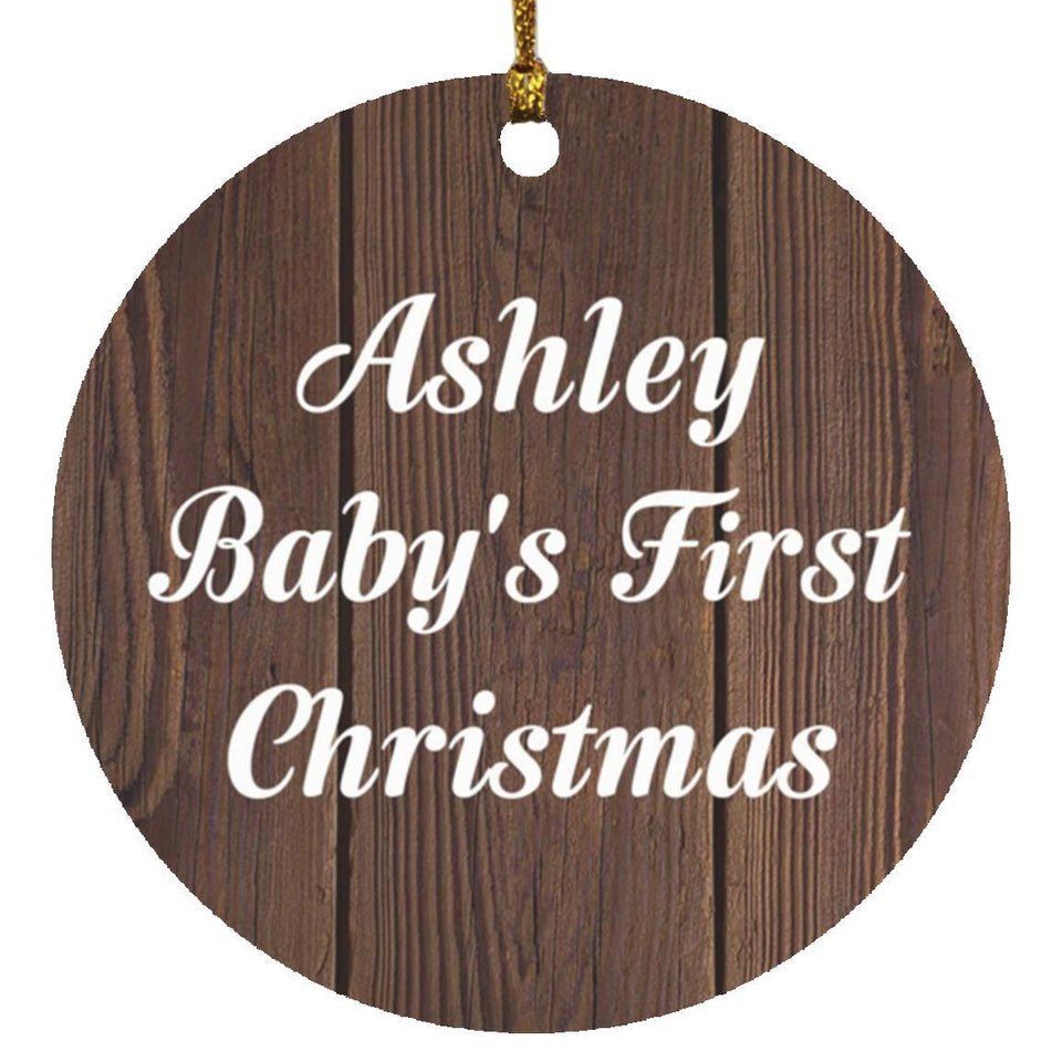 Ashley Baby's First Christmas - Circle Ornament D